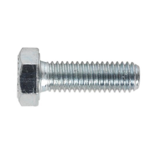 8.8 Zinc Plated HT Setscrew M8 x 25mm, DIN 933 - Pack of 50