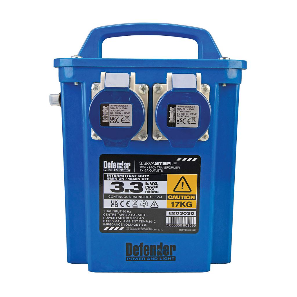 Defender 3.3kVA Step Up Transformer 16A - 230V