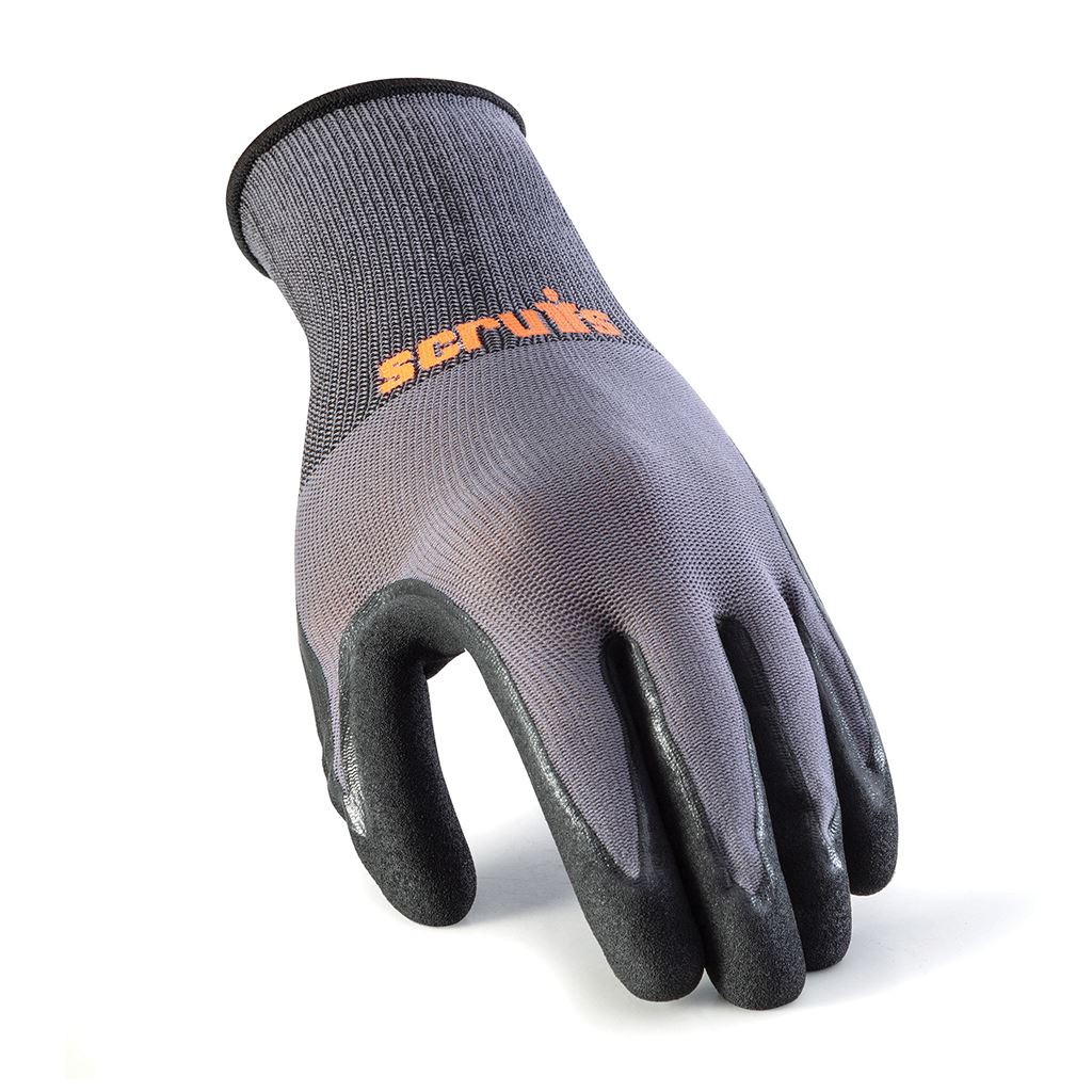 Scruffs Worker Gloves Grey 5pk - XL / 10