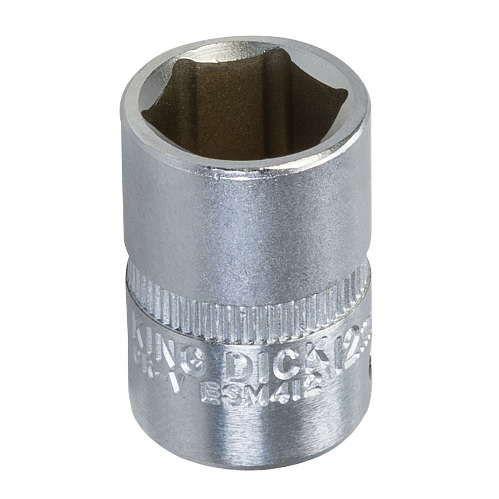 King Dick Socket SD 1/4" Metric 6pt - 12mm