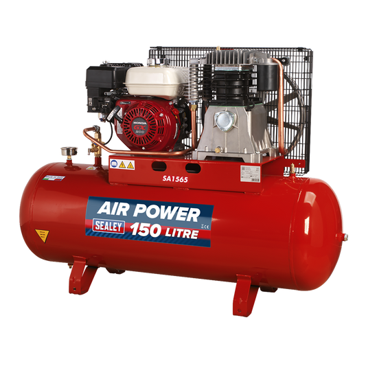 150L Belt Drive Air Compressor with Petrol Engine 6.5hp