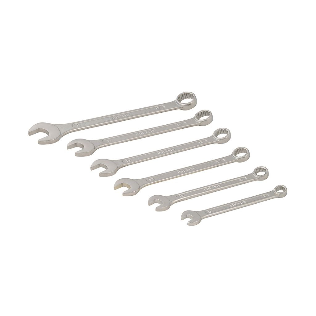 Silverline Combination Spanner Set 6pce - 8 - 17mm Metric