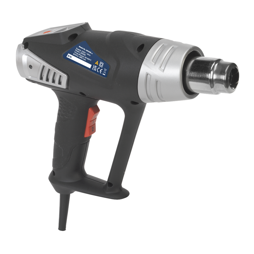 2000W Deluxe Heat Gun Kit with LCD Display 80-600&#176;C