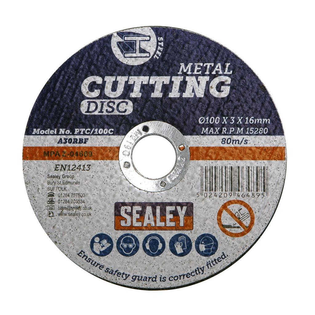 100 x 3mm Cutting Disc 16mm Bore - Pack of 50