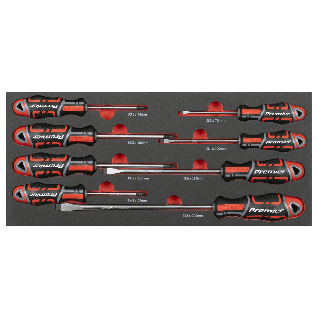 Premier Screwdriver Set with Tool Tray 8pc
