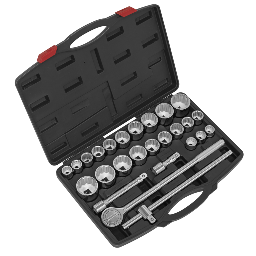 Premier Metric/Imperial Socket Set 3/4"Sq Drive 12-Point 26pc