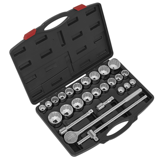 Premier Metric/Imperial Socket Set 3/4"Sq Drive 12-Point 26pc