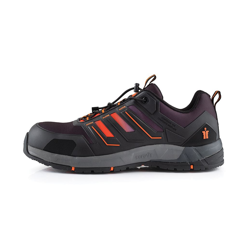 Scruffs Air Safety Trainer Black/Orange - Size 10 / 44