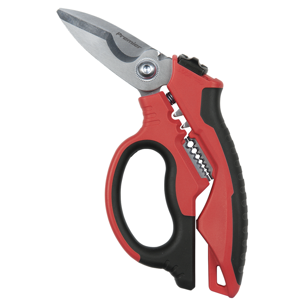 Heavy-Duty Electrician&#39;s Angled Shears 200mm 3-In-1