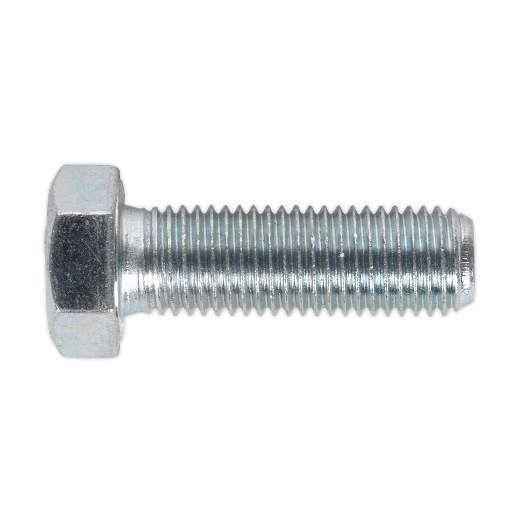 8.8 Zinc Plated HT Setscrew M16 x 50mm, DIN 933 - Pack of 10