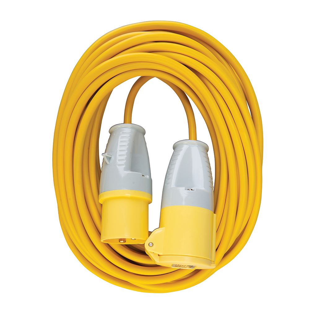 Defender Extension Lead Yellow 1.5mm2 16A 14m - 110V