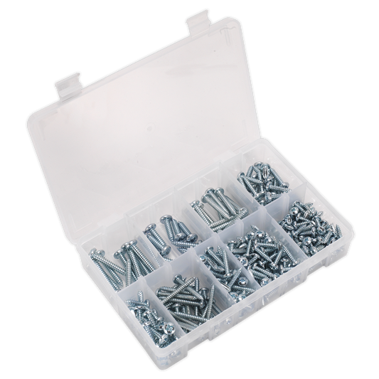 Zinc Plated Self-Tapping Pan Head Pozi Screw Assortment 305pc - DIN 798CZ