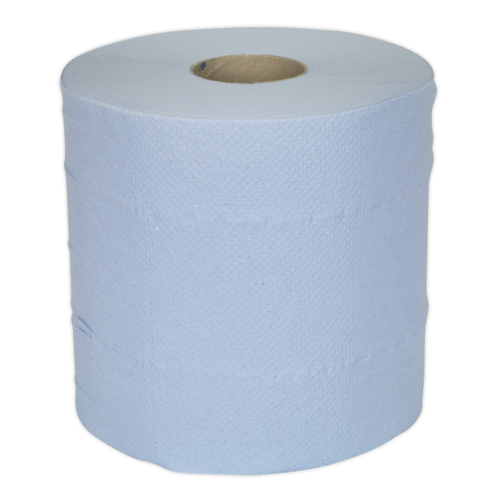 2-Ply Embossed Blue Paper Roll 150m - Pack of 6