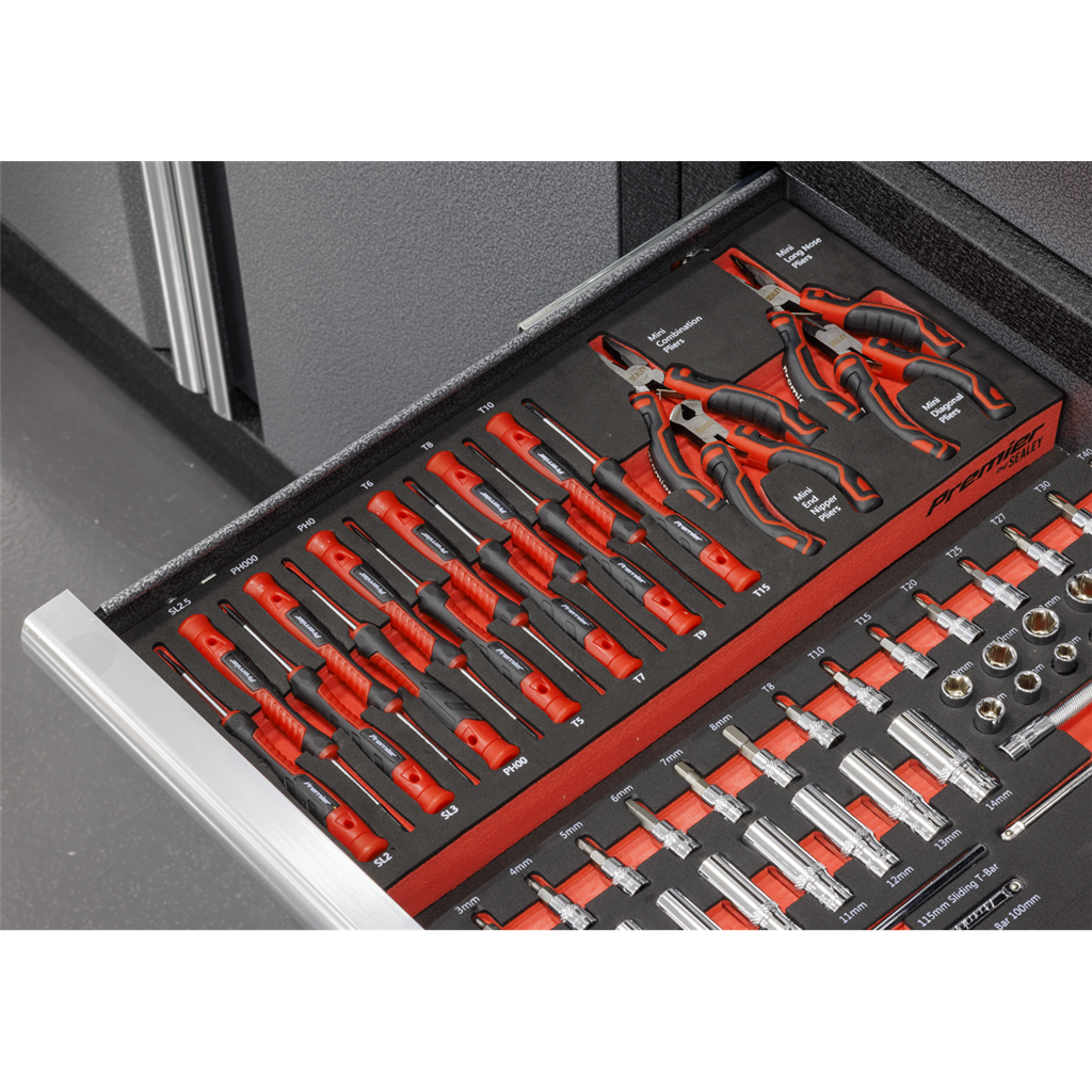 Premier Precision Screwdriver & Mini Pliers Set with Tool Tray 17pc