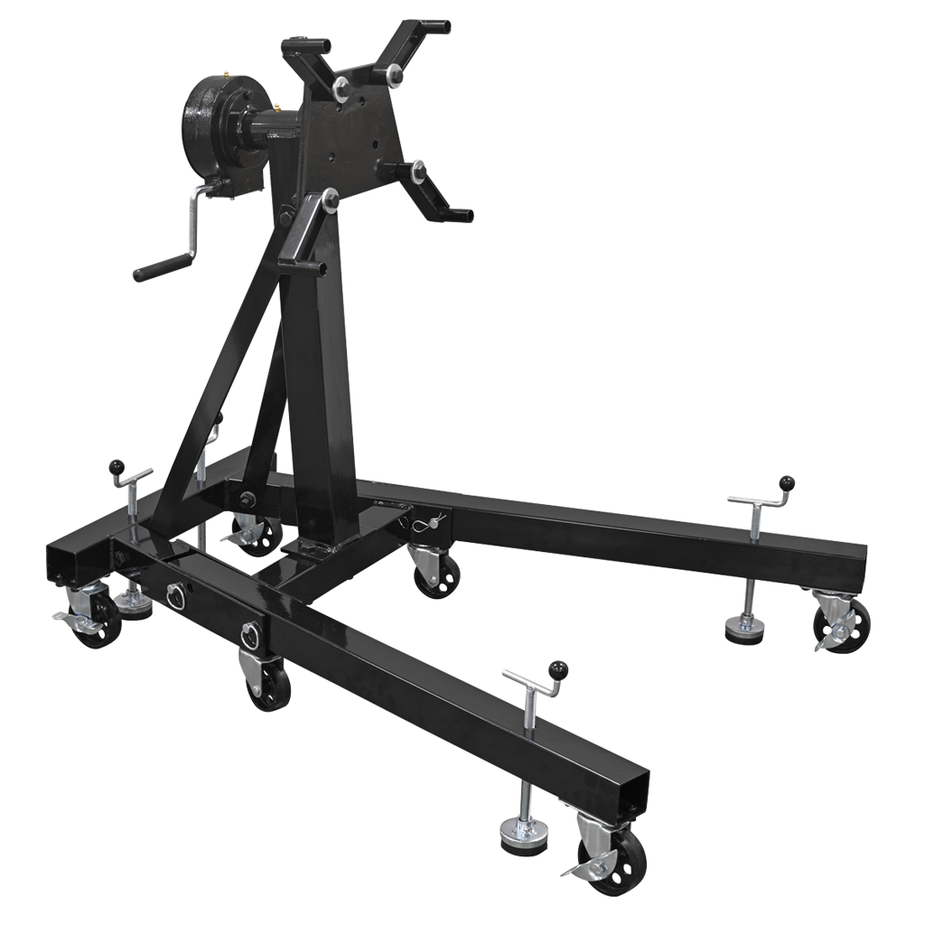 Folding 360&#186; Rotating Engine Stand with Geared Handle Drive 680kg Capacity