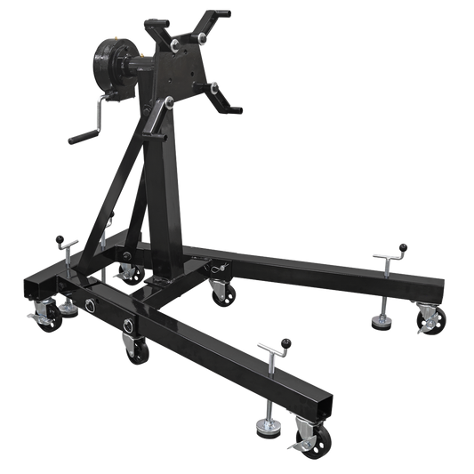 Folding 360&#186; Rotating Engine Stand with Geared Handle Drive 680kg Capacity