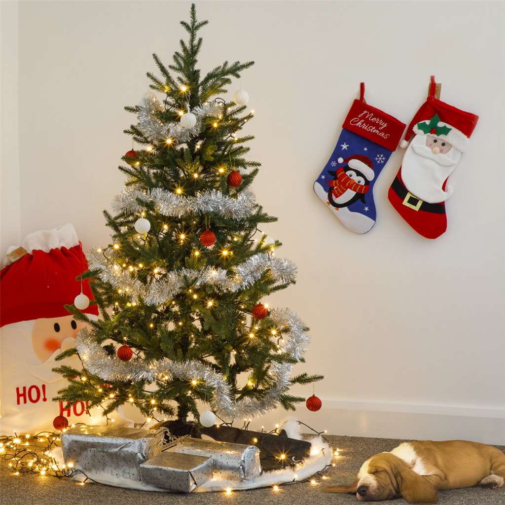Dellonda Artificial 5ft/150cm Hinged Christmas Tree with 772 PE/PVC Mix Tips - DH44