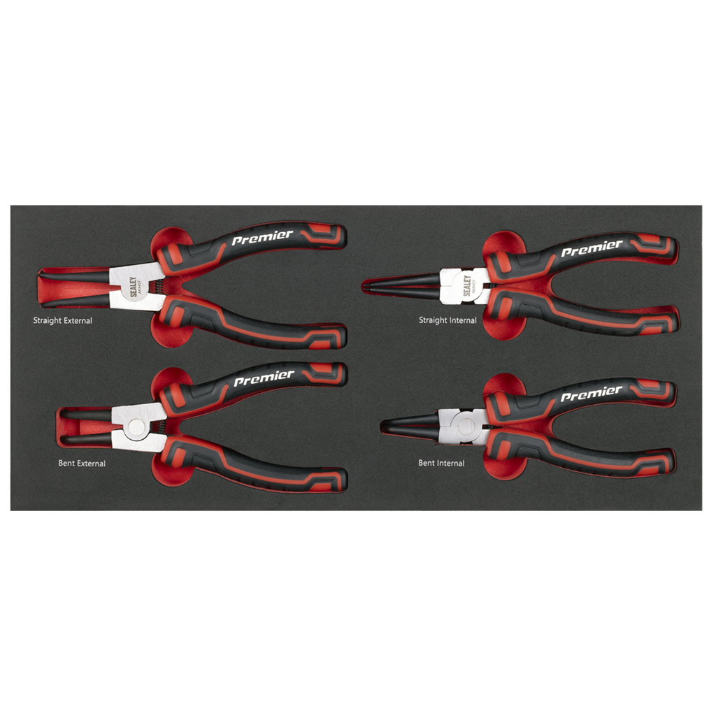 Premier Circlip Pliers Set with Tool Tray 4pc