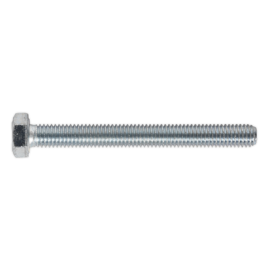 8.8 Zinc Plated HT Setscrew M8 x 75mm, DIN 933 - Pack of 25