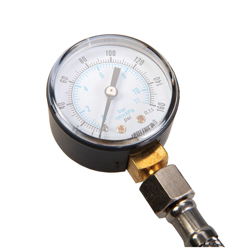 Silverline Mains Water Pressure Test Gauge - 0-11bar (0-160psi)