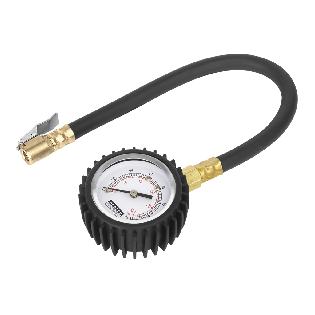 Tyre Pressure Gauge with Clip-On Chuck