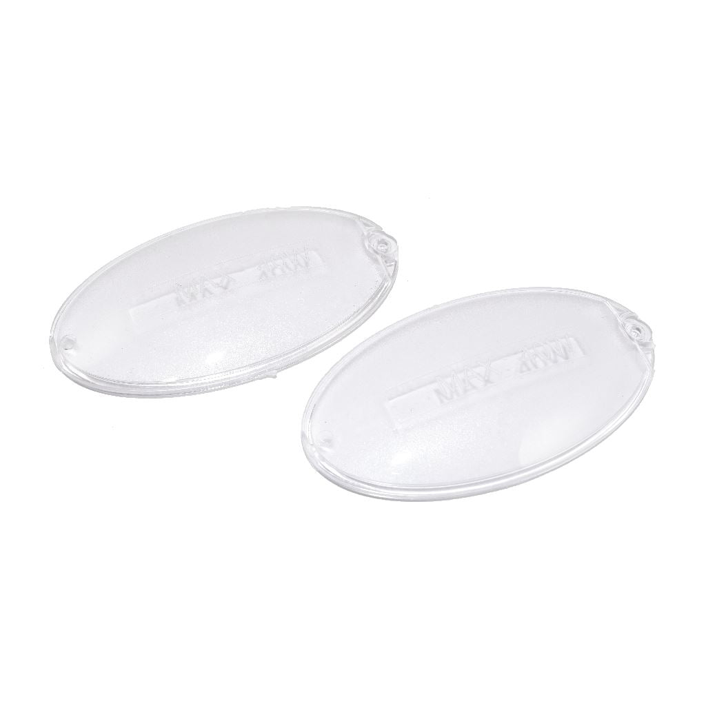 Cooker Hood Bulb Light Diffuser Cover Panel Oval Shape Pack of 2