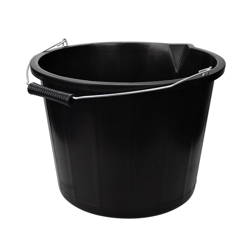 Silverline Heavy Duty Builders Bucket - Black 15Ltr