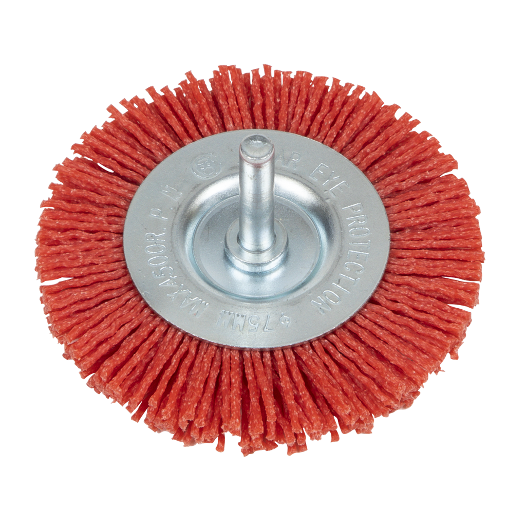 75mm Nylon Filament Circular Brush with 6mm Shaft