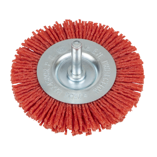 75mm Nylon Filament Circular Brush with 6mm Shaft