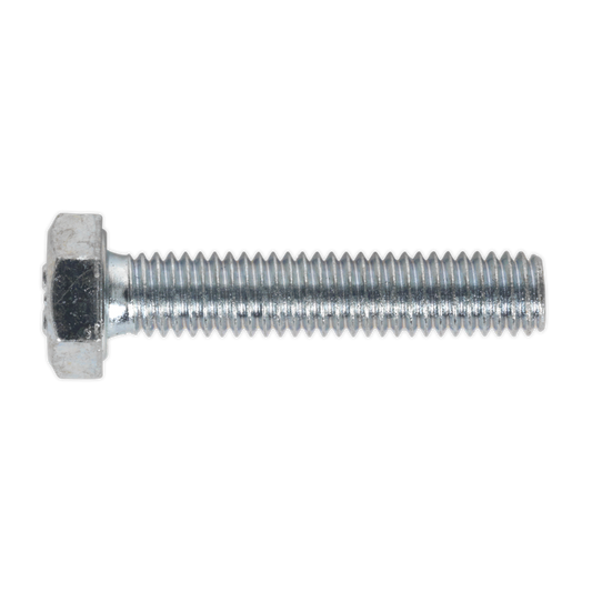 8.8 Zinc Plated HT Setscrew M6 x 30mm, DIN 933 - Pack of 50