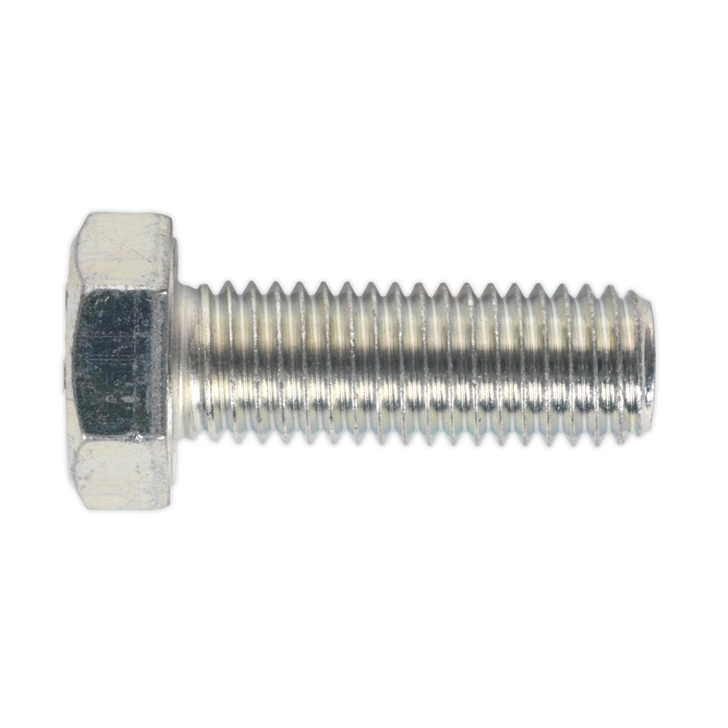 8.8 Zinc Plated HT Setscrew M14 x 40mm, DIN 933 - Pack of 10