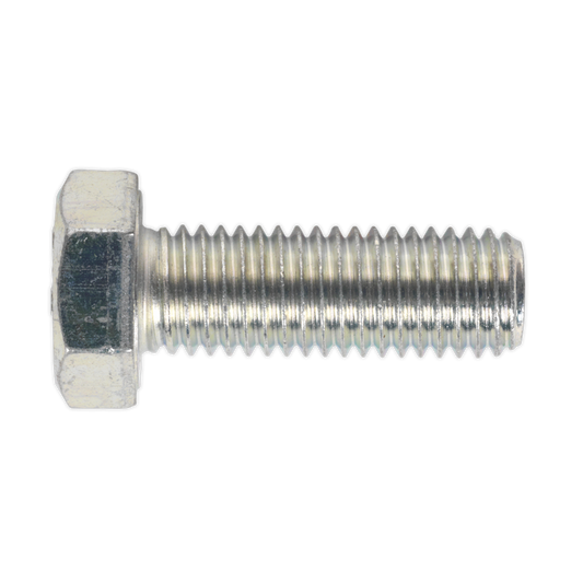 8.8 Zinc Plated HT Setscrew M14 x 40mm, DIN 933 - Pack of 10