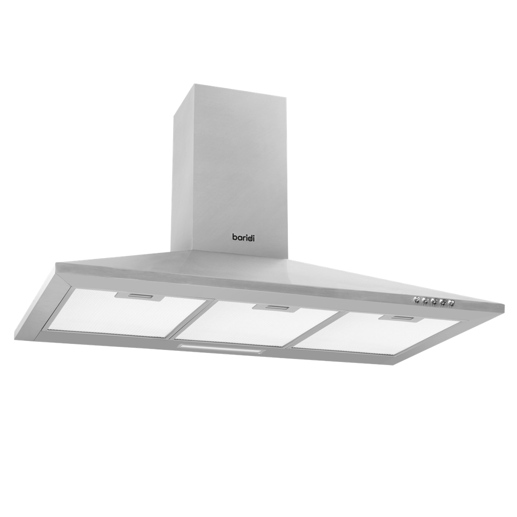 Baridi Cooker Hood with Carbon Filters 90cm - Stainless Steel