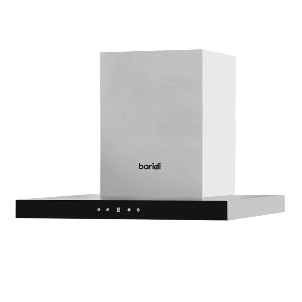 Baridi T-Shape Chimney Cooker Hood with Carbon Filters 60cm - Stainless Steel