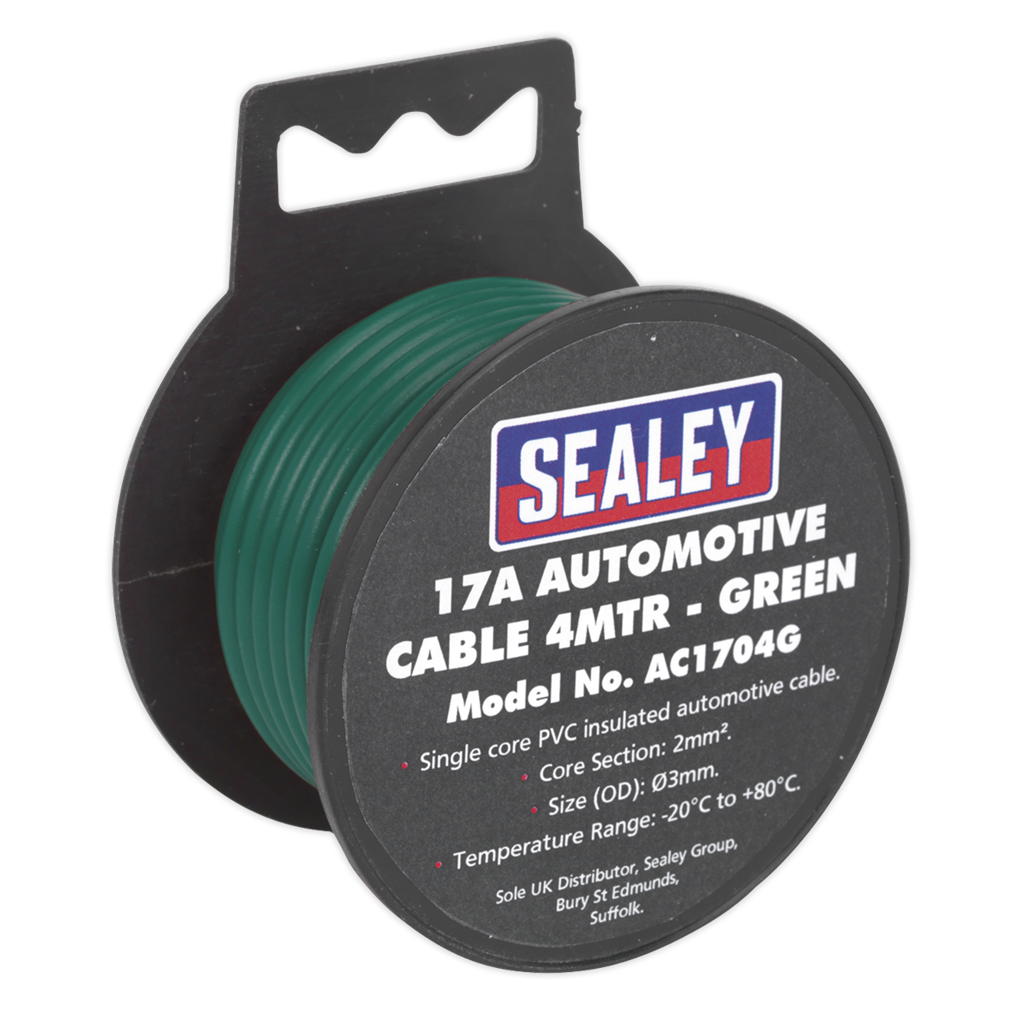 17A Thick Wall Automotive Cable 4m - Green