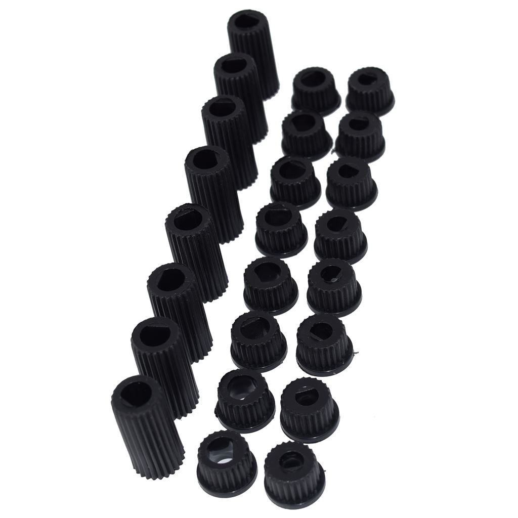 Universal Cooker Oven Grill Control Knobs and Adaptors Black Fits All Gas & Electric x8 | Ufixt Compatible