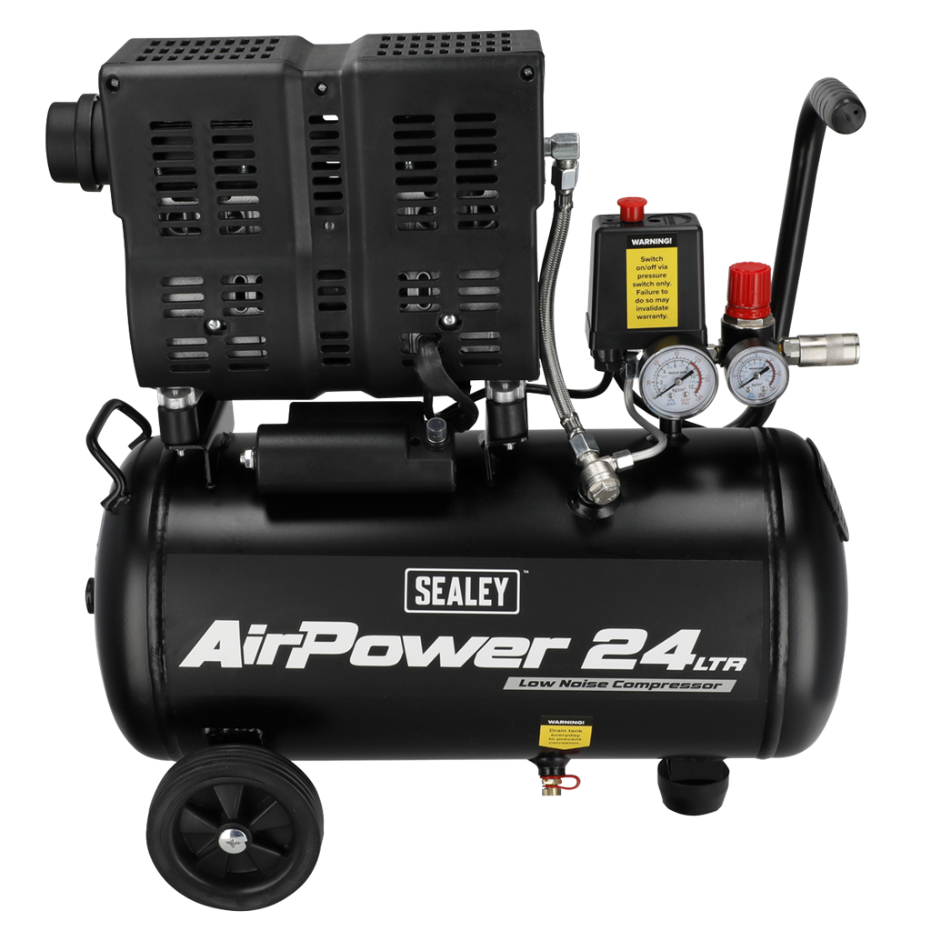 24L Low Noise Oil Free Direct Drive Air Compressor 1hp