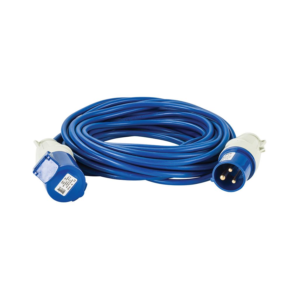 Defender Extension Lead Blue 1.5mm2 16A 14m - 230V