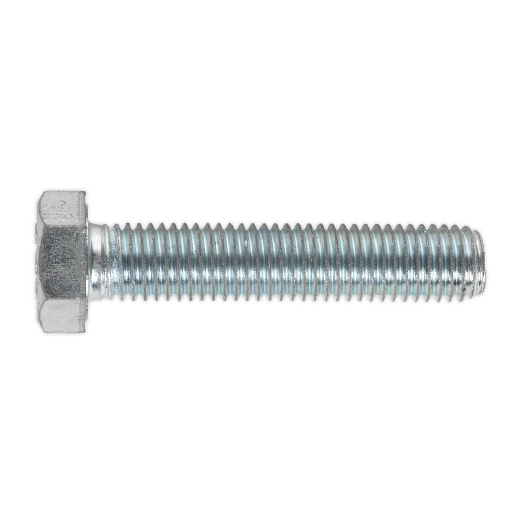 8.8 Zinc Plated HT Setscrew M14 x 70mm, DIN 933 - Pack of 10