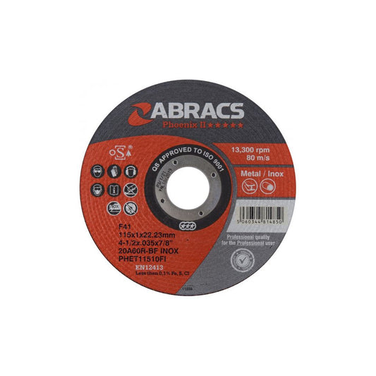 ABRACS Phoenix Extra Thin Flat Cutting Disc 230 x 1.8 x 22mm