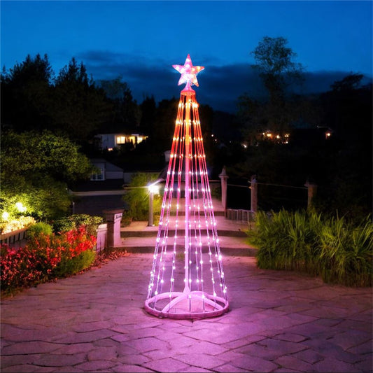 Xmas Haus 3D RGB Bluetooth Smart Christmas Tree with Star Top, Remote Control and Free App