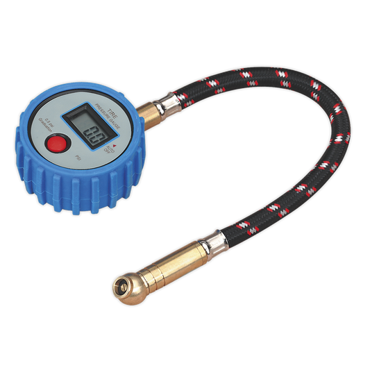 Tyre Pressure Gauge Digital with Leader Hose & Quick Release