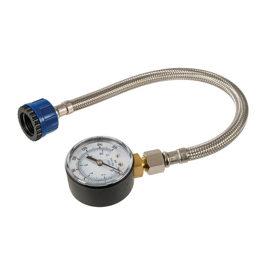 Silverline Mains Water Pressure Test Gauge - 0-11bar (0-160psi)