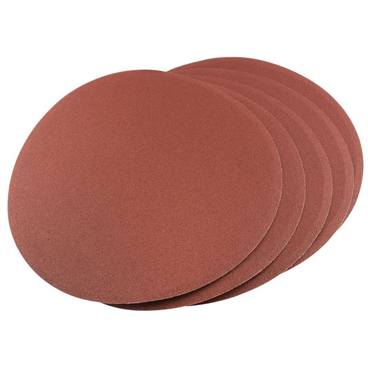 Self-Adhesive Aluminium Oxide Sanding Discs, 200mm, 100 Grit (Pack of 5)