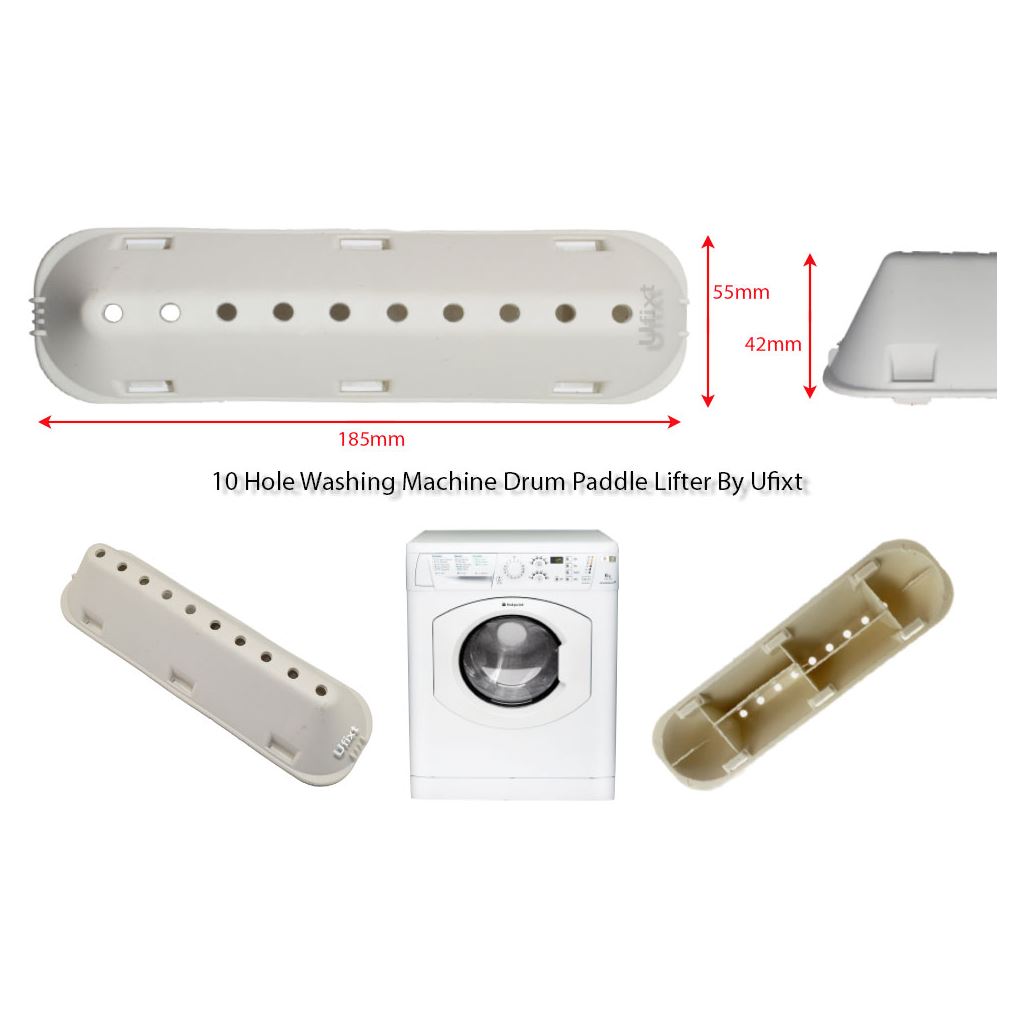 3 x Indesit Hotpoint Washing Machine Drum Paddle Lifters – 10 Hole Type | Ufixt