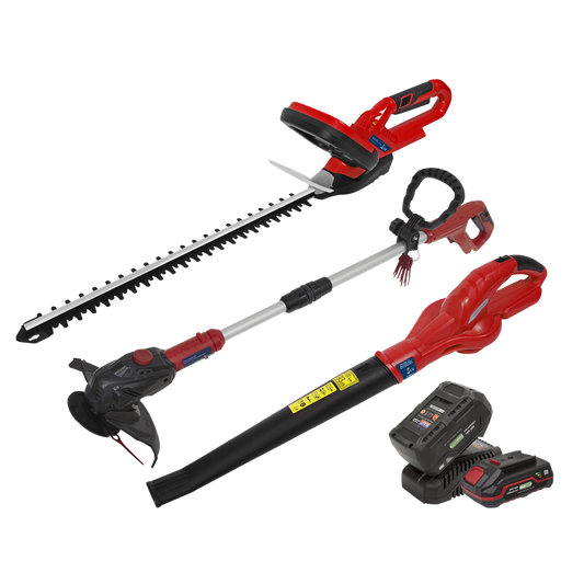 3 x SV20 Series Cordless Garden Power Tool Kit 20V - 2 Batteries