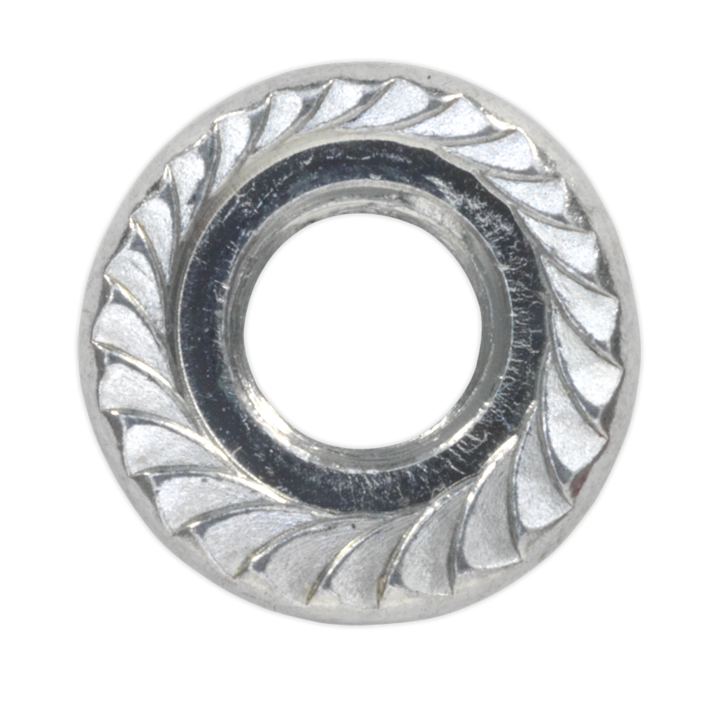 Zinc Plated Serrated Flange Nut M5 - Pack of 100