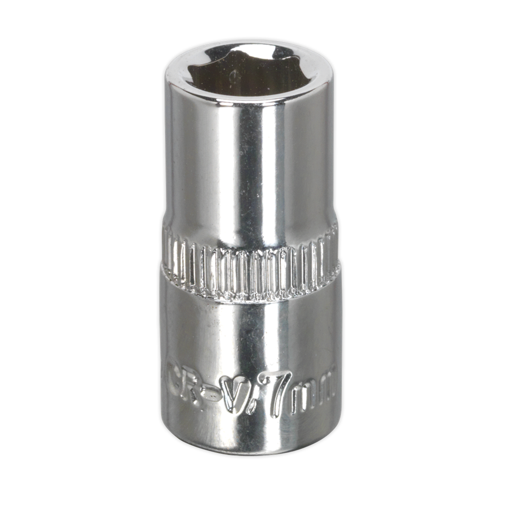 WallDrive&#174; Socket 7mm 1/4"Sq Drive Fully Polished