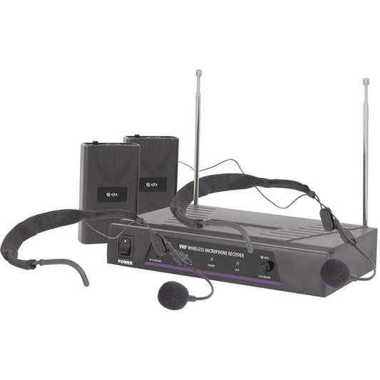 Dual Neckband Microphone VHF Wireless System - - 173.8 + 174.8MHz - VN2