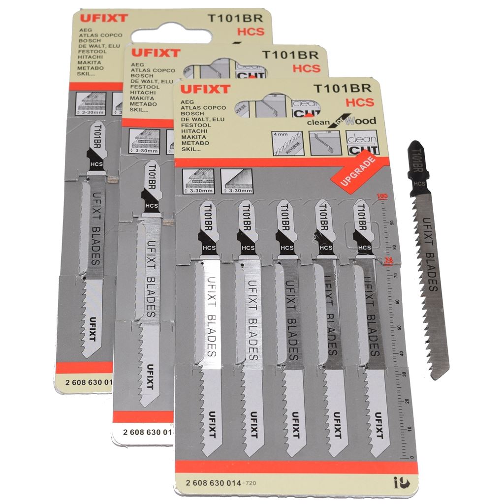 Jigsaw Blades T101BR For Down Cutting Laminates and Veneers High Carbon Steel HCS 15 Pack